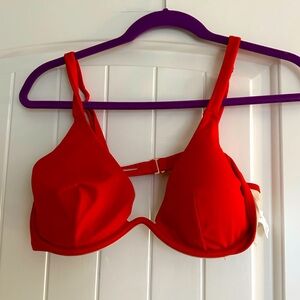 Red Push Up Bikini Top